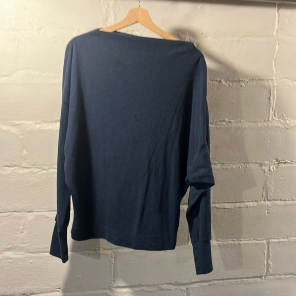 We the Free boatneck dolman sleeve top size L blue - Picture 1 of 5